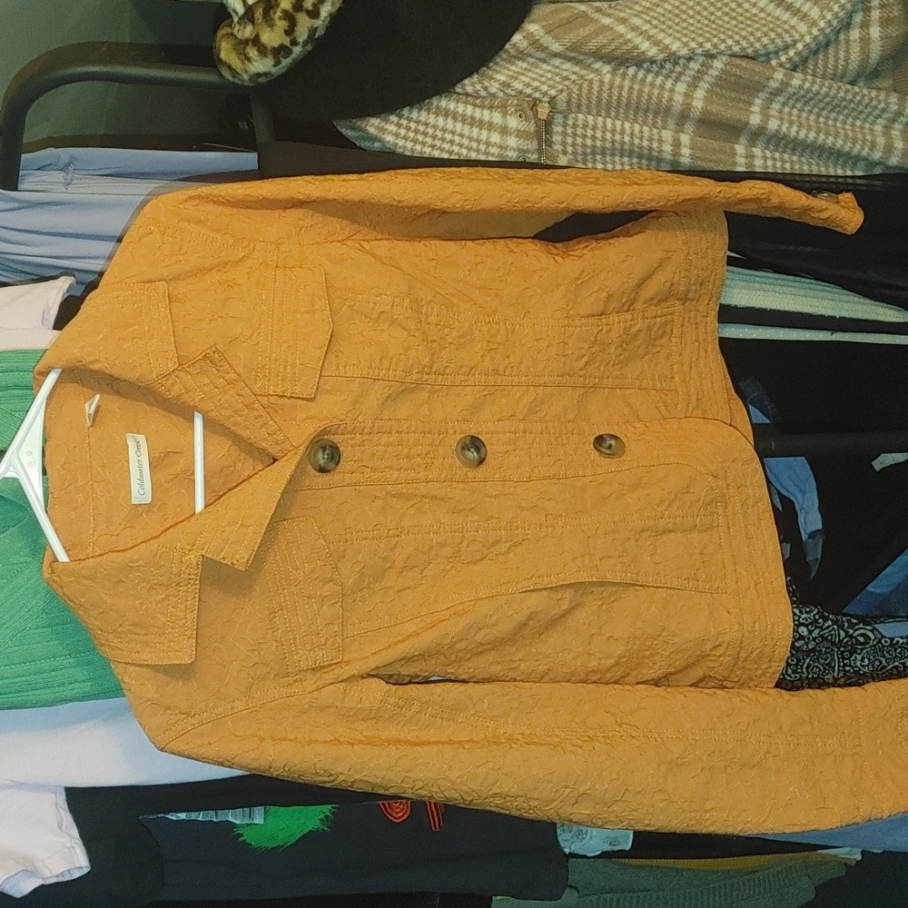 Coldwater Creek Vibrant Orange Jean Jacket